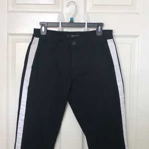 Black with white side stripe pant